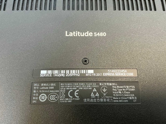 Laptop - dell inc. - latitude 5480 - afbeelding 6 van  6