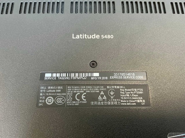 Laptop - dell inc. - latitude 5480 - afbeelding 6 van  6
