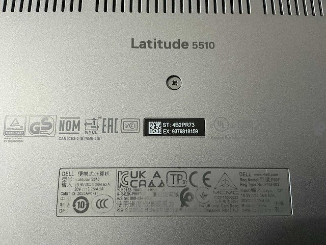 Laptop - dell inc. - latitude 5510 - afbeelding 7 van  7