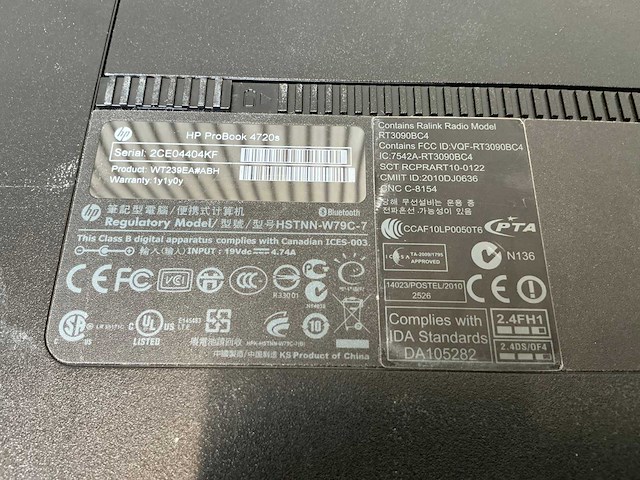 Laptop - hewlett-packard - hp probook 4720s - afbeelding 6 van  6