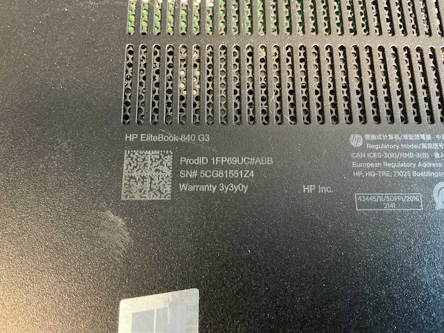 Laptop - hp - hp elitebook 840 g3 (10x) - afbeelding 14 van  20