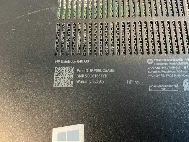 Laptop - hp - hp elitebook 840 g3 (10x) - afbeelding 18 van  20