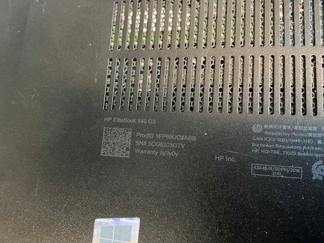 Laptop - hp - hp elitebook 840 g3 (5x) - afbeelding 11 van  11