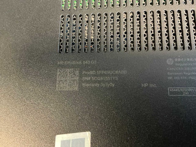 Laptop - hp - hp elitebook 840 g3 (5x) - afbeelding 4 van  11