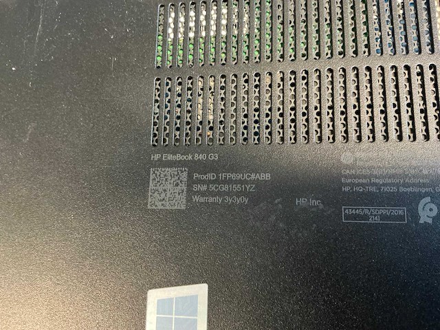 Laptop - hp - hp elitebook 840 g3 (5x) - afbeelding 6 van  11