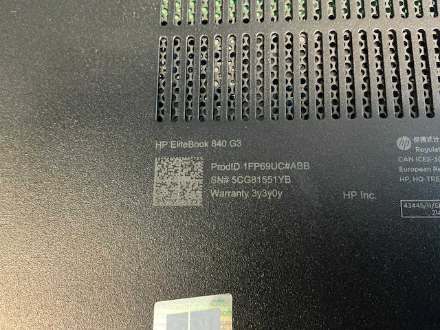Laptop - hp - hp elitebook 840 g3 (7x) - afbeelding 6 van  15