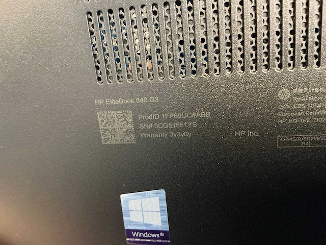 Laptop - hp - hp elitebook 840 g3 - afbeelding 4 van  9