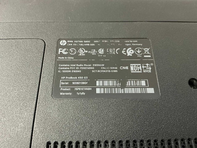 Laptop - hp - hp probook 450 g3 - afbeelding 7 van  7