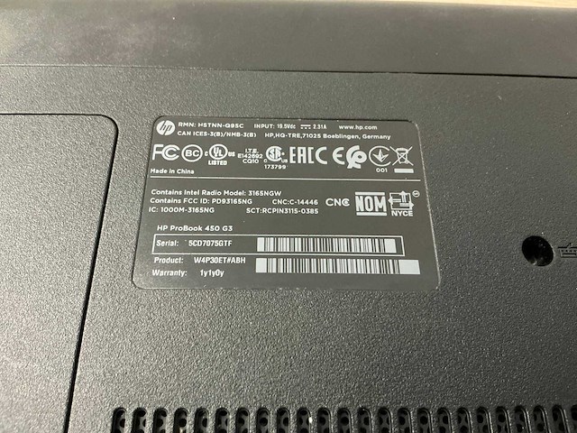 Laptop - hp - hp probook 450 g3 - afbeelding 6 van  6