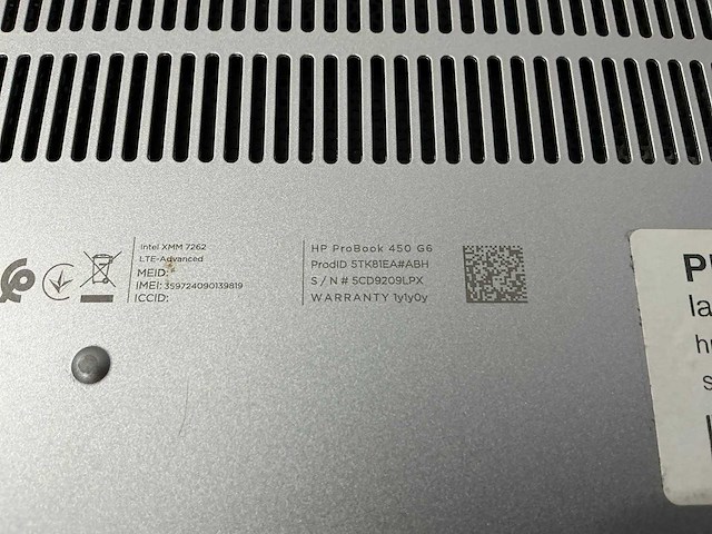 Laptop - hp - hp probook 450 g6 - afbeelding 7 van  7