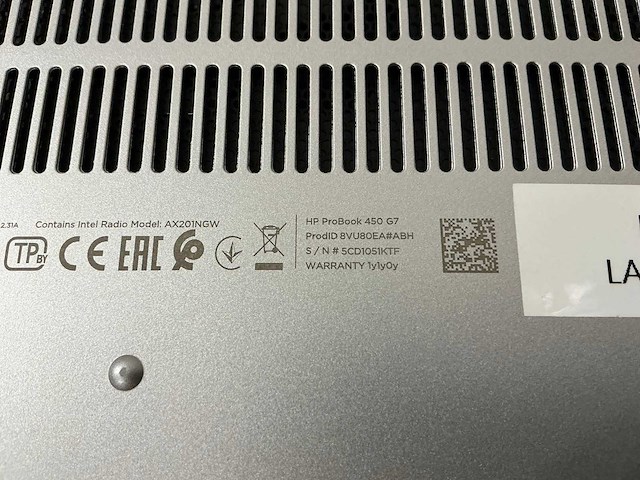 Laptop - hp - hp probook 450 g7 - afbeelding 6 van  6