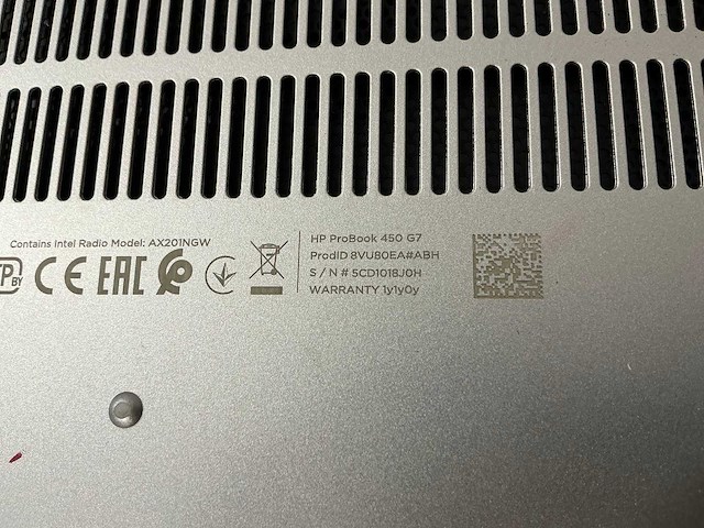 Laptop - hp - hp probook 450 g7 - afbeelding 7 van  7