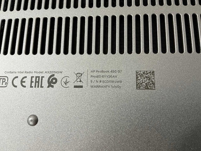 Laptop - hp - hp probook 450 g7 - afbeelding 7 van  7
