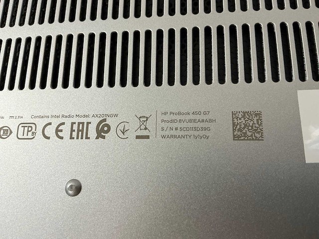 Laptop - hp - hp probook 450 g7 - afbeelding 6 van  7