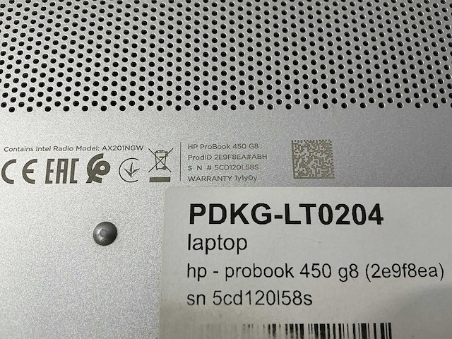 Laptop - hp - hp probook 450 g8 notebook pc - afbeelding 7 van  7