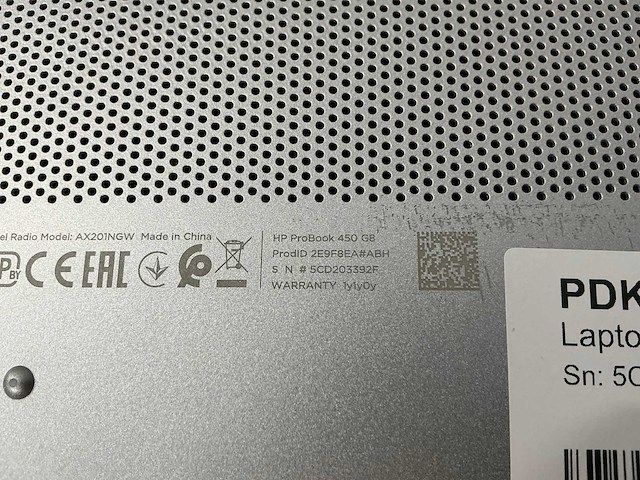 Laptop - hp - hp probook 450 g8 notebook pc - afbeelding 5 van  5