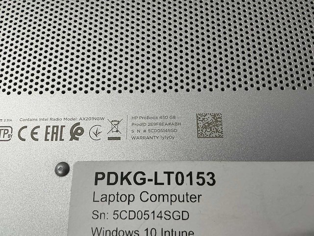 Laptop - hp - hp probook 450 g8 notebook pc - afbeelding 5 van  5