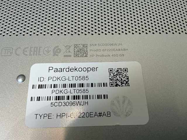 Laptop - hp - probook 450 15.6 inch g9 notebook pc - afbeelding 7 van  7