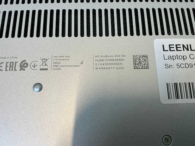Laptop - hp - probook 450 g6 - afbeelding 7 van  7
