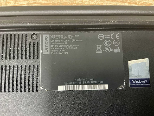 Laptop - lenovo - 20rd004jmh - afbeelding 4 van  4