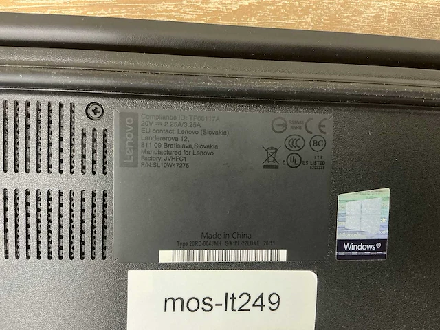 Laptop - lenovo - 20rd004jmh - afbeelding 4 van  4