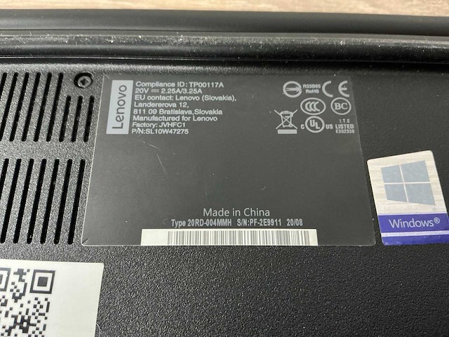 Laptop - lenovo - 20rd004mmh - afbeelding 5 van  7