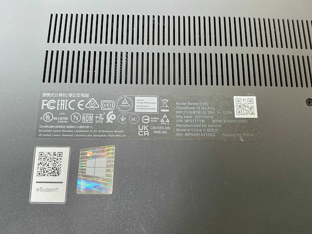 Laptop - lenovo - 21a4 - afbeelding 7 van  8