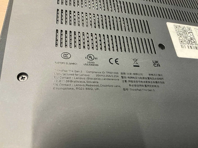 Laptop - lenovo - 21cf002ymh - thinkpad t14 gen3 - afbeelding 6 van  8