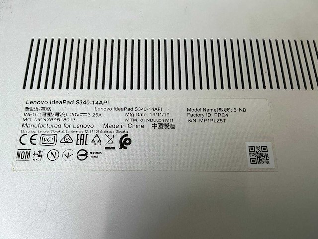 Laptop - lenovo - 81nb - ideapad s340-14api - afbeelding 6 van  6