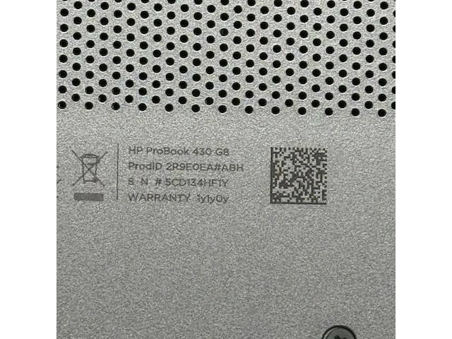 Laptop, hp, probook 430 g8, zilver - afbeelding 6 van  6