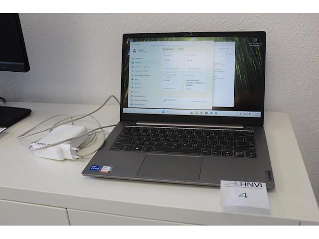 Laptop lenovo thinkbook 14 g2 itl. opslag 477 gb. geinstalleerd werkgeheugen 16 gb. 11th gen intel core i7-... - afbeelding 1 van  5