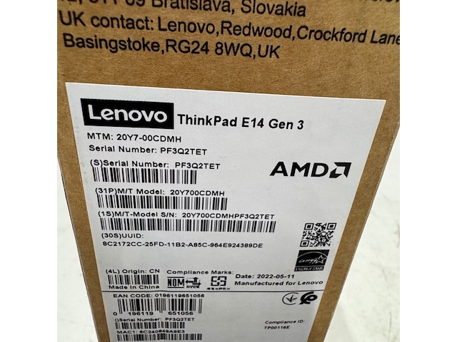 Laptop, lenovo, thinkpad e14 - afbeelding 9 van  9
