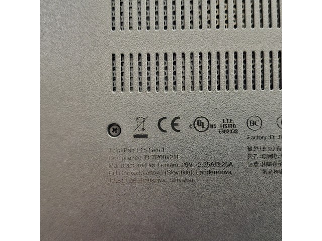 Laptop lenovo, thinkpad l15 - afbeelding 9 van  9