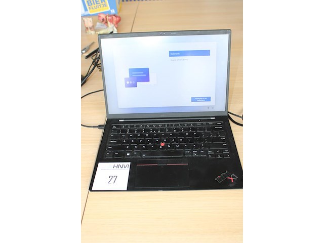 Laptop lenovo thinkpad x1 met 500 gb harde schijf, 128 mb grafische kaart, 16 gb intern geheugen, 11e gener... - afbeelding 2 van  3