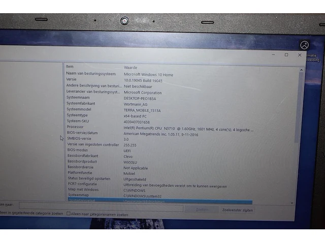 Laptop terra mobile 1513a. 233 gb hdd. 4 gb werkgeheugen. een toetskapje van f3 ontbreekt - afbeelding 4 van  4