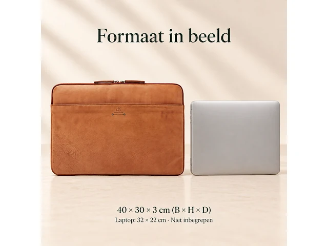 Laptophoes dr amsterdam, camel - afbeelding 6 van  6