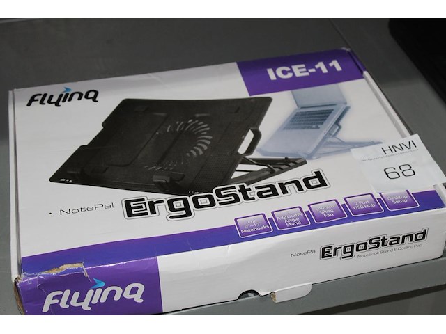 Laptopstandaard ergostand met koelventilator - afbeelding 1 van  2