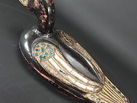 Laqué houten eend als dekseldoos - afbeelding 3 van  5