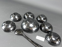 Laqué oosterse pindaset met lepel - afbeelding 5 van  5