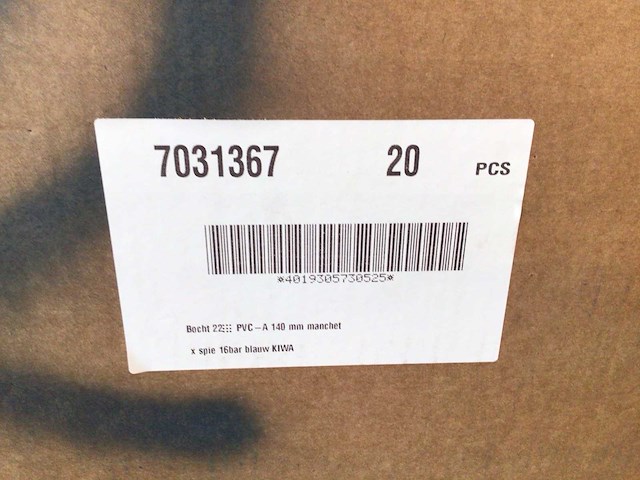 Lareter pvc-u curve 45° gethermovormd – en 1452 drukklasse (20x) - afbeelding 2 van  2