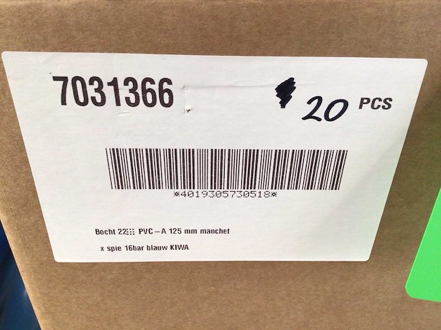 Lareter pvc-u drukhulpstuk bocht 22° en-iso 1452 (40x) - afbeelding 3 van  4