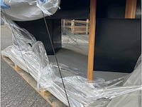 Large maritime red table 325cm with robust black frame and wooden legs for ships - afbeelding 3 van  6