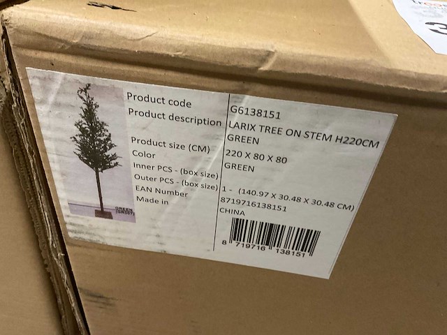 Lariks tree on stam kunstboom (2x) - afbeelding 4 van  4