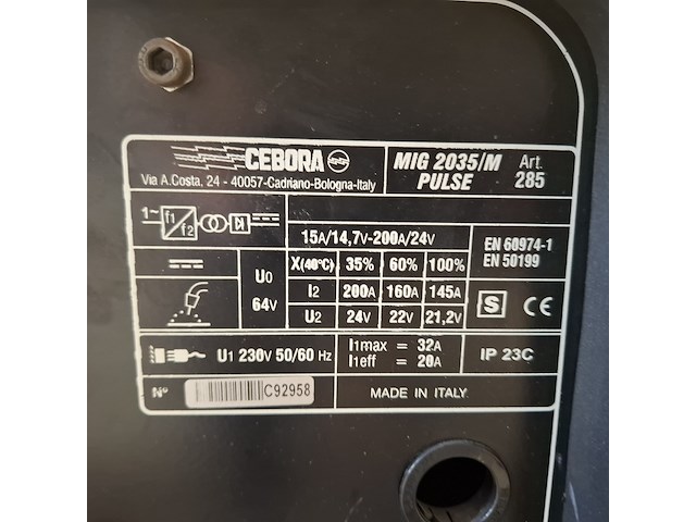 Lasapparaat, cebora , sound mig 2035/m - afbeelding 12 van  13