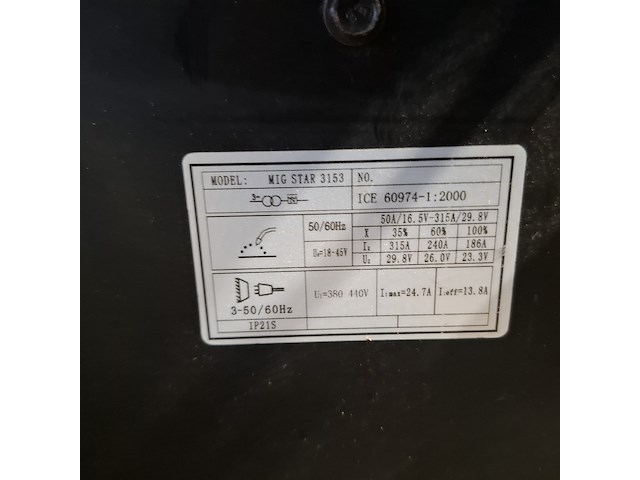 Lasapparaat conti - weld, migstar 3153 - afbeelding 3 van  11