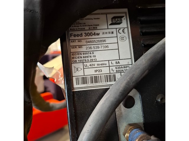 Lasapparaat, esab, mig u4000i / aristofeed 3004 - afbeelding 8 van  10