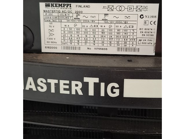 Lasapparaat, kempi, mastertig ac/dc 2000 - afbeelding 16 van  18