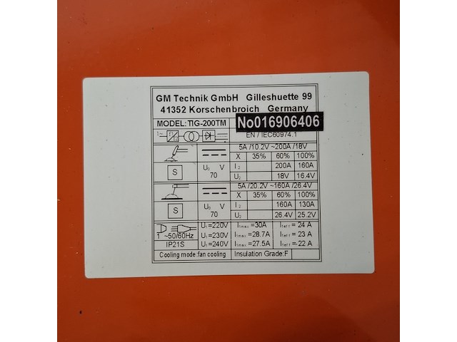 Lasapparaat, led vision, tig-200tm - afbeelding 10 van  11