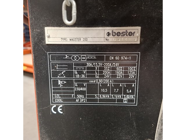 Lasapparaat, migmag, magster 200, rood - afbeelding 9 van  10