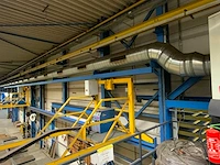 Lasapparaten op rail bovenloopsysteem